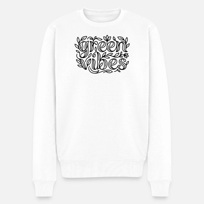 Green Vibes - Pull Premium bio Homme - blanc