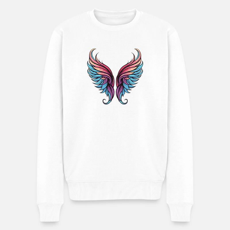 Icône des ailes - Pull Premium bio Homme - blanc