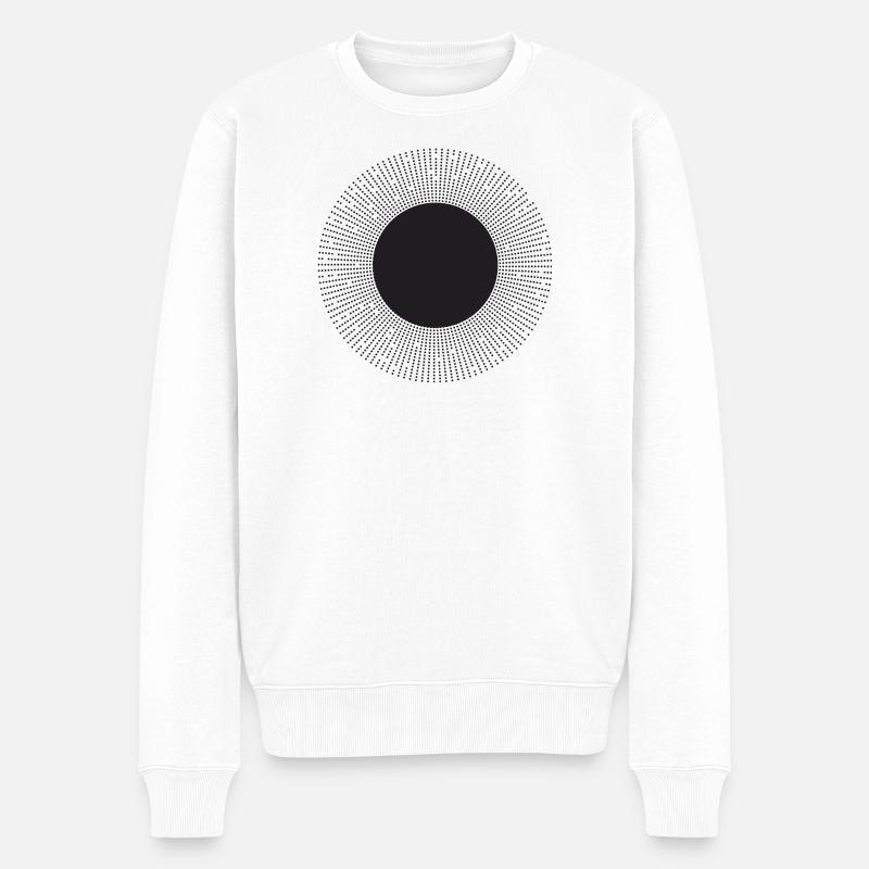 Rayonnement solaire à point radial - Pull Premium bio Homme - blanc