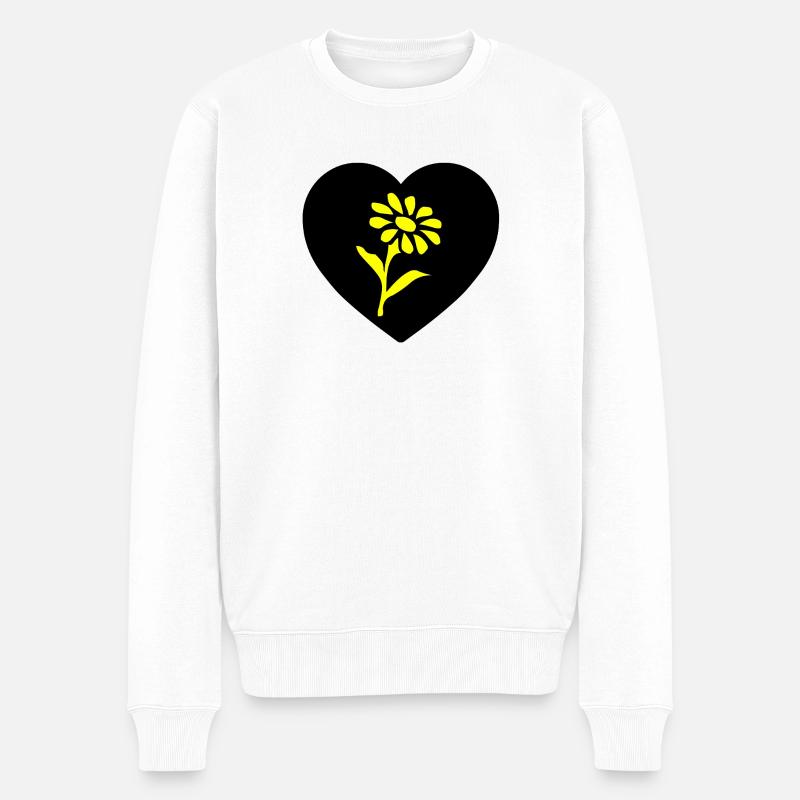 Fleur - Pull Premium bio Homme - blanc