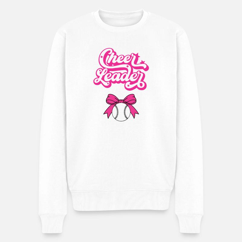 Cheer Leader Bow Baseball Pink - Pull Premium bio Homme - blanc
