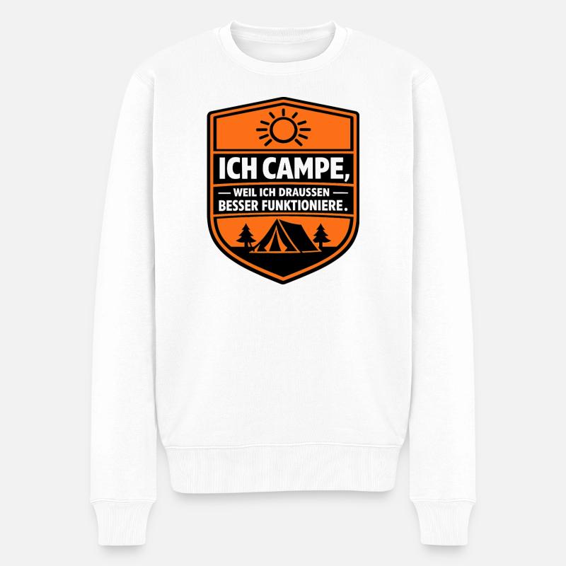 Perfekter Camper - Männer Premium Bio Pullover - Weiß