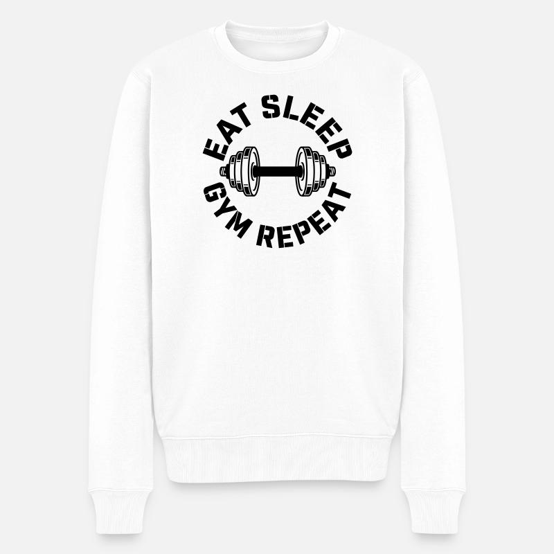 gymnase - Pull Premium bio Homme - blanc
