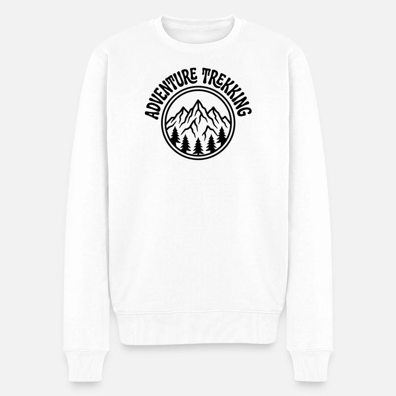 Aventure de randonnée - Pull Premium bio Homme - blanc
