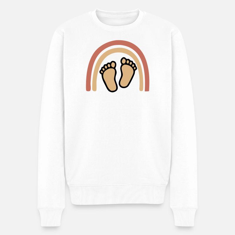 Baby Feet Rainbow Bohême - Pull Premium bio Homme - blanc