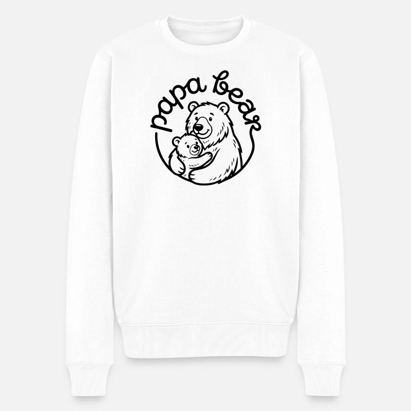 Daddy Bear - Men's Premium Organic Jumper - white