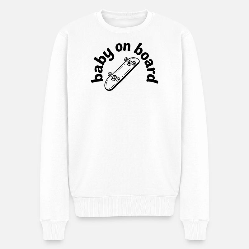 Bébé skateboard - Pull Premium bio Homme - blanc