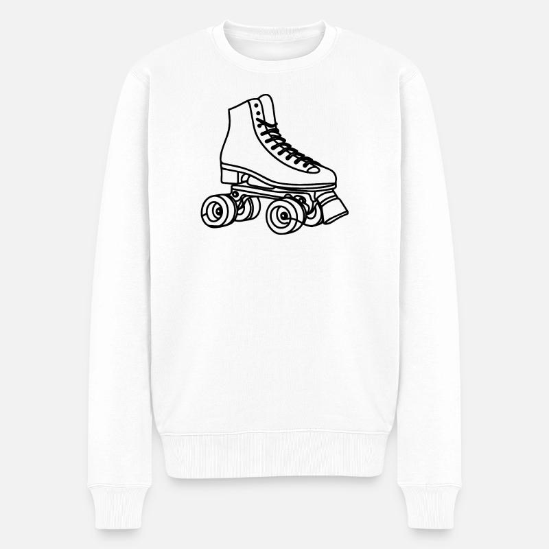 Rollerskates - Männer Premium Bio Pullover - Weiß