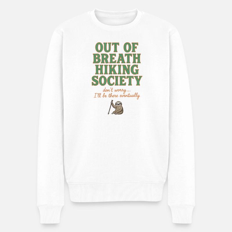 Société de randonnée essoufflée - Pull Premium bio Homme - blanc