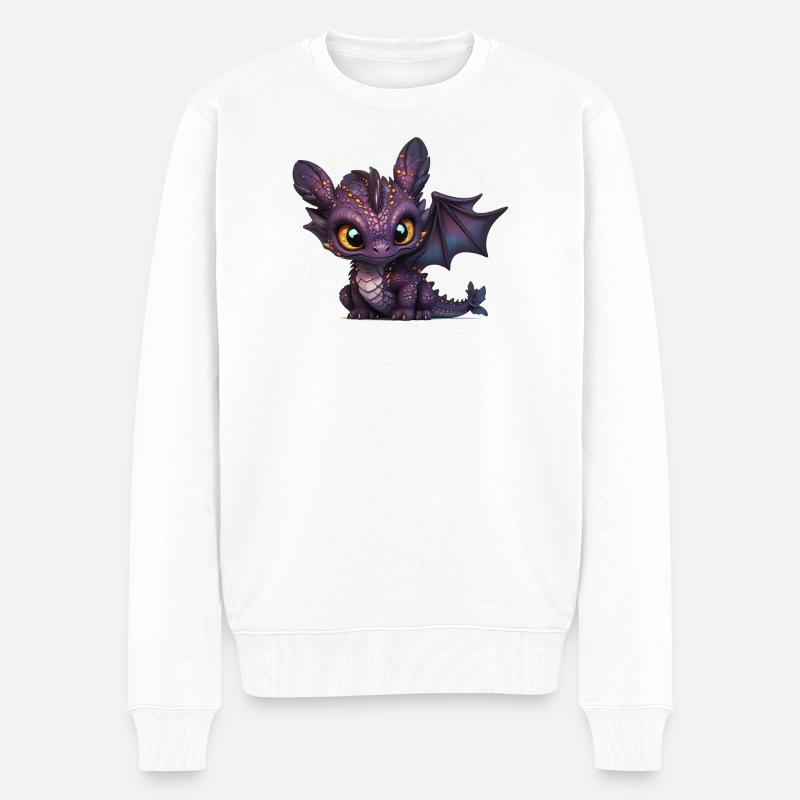 Bébé Dragon Violet - Pull Premium bio Homme - blanc