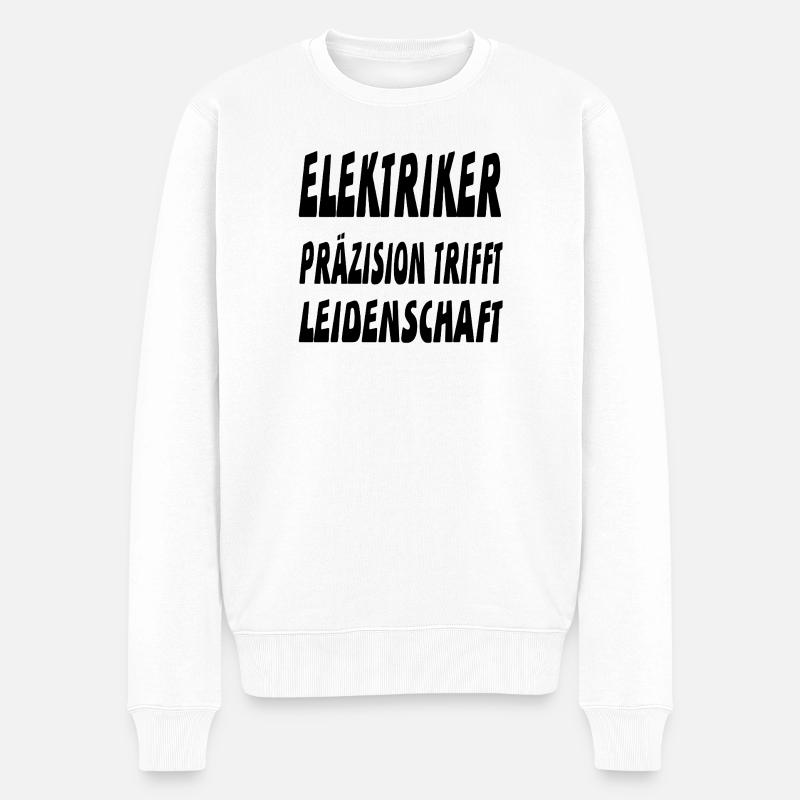 Elektriker - Männer Premium Bio Pullover - Weiß
