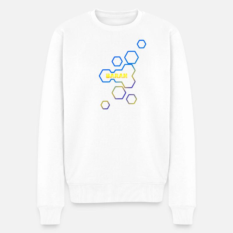Style Baran - Männer Premium Bio Pullover - Weiß