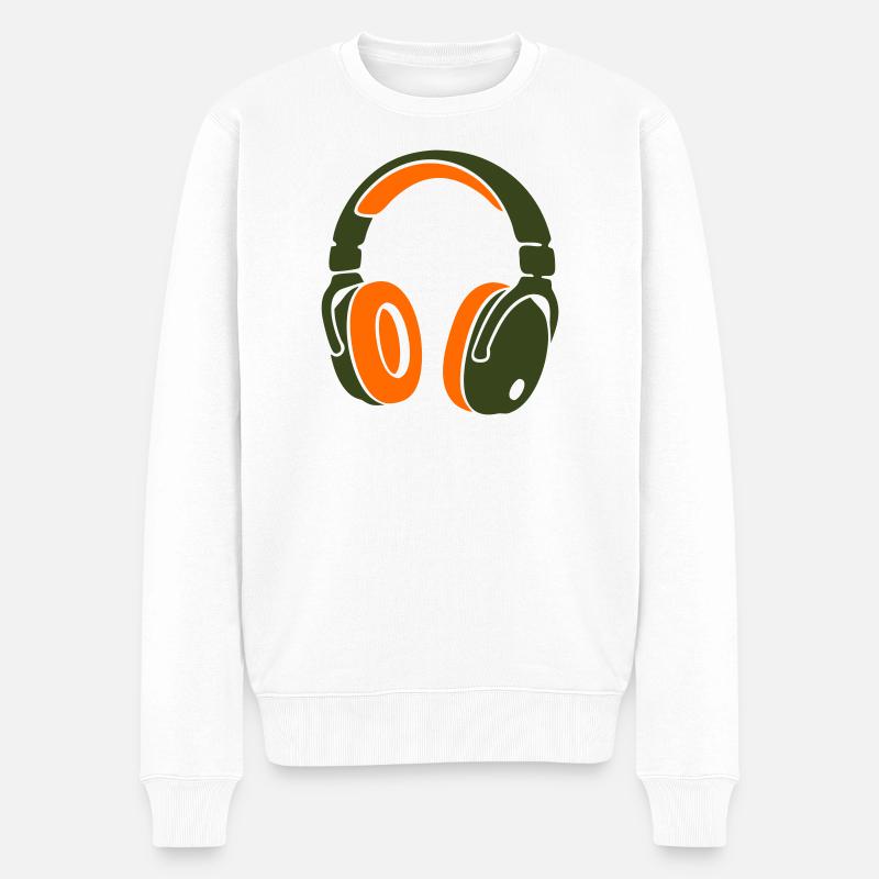 Viseur des détecteurs casque - Pull Premium bio Homme - blanc