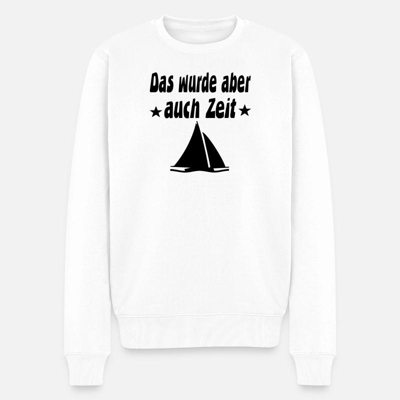 Segeln - Männer Premium Bio Pullover - Weiß