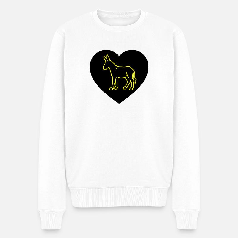 âne - Pull Premium bio Homme - blanc