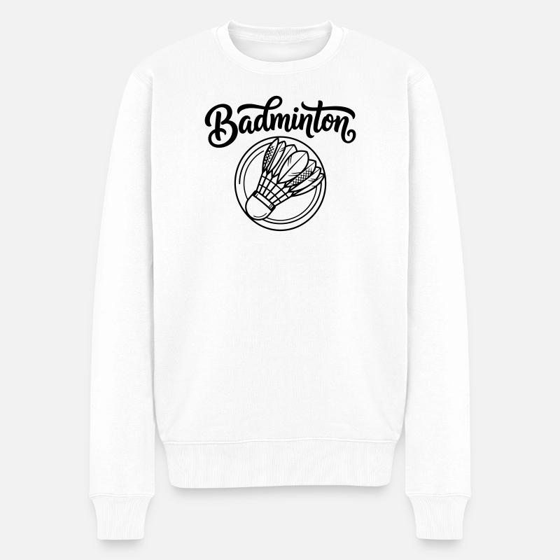 Badminton - Männer Premium Bio Pullover - Weiß