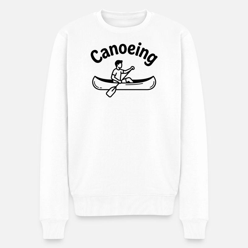 Kanufahren - Männer Premium Bio Pullover - Weiß