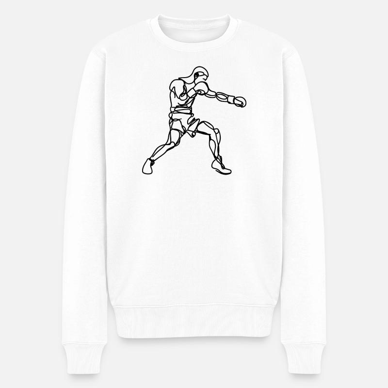Graphismes de boxe - Pull Premium bio Homme - blanc