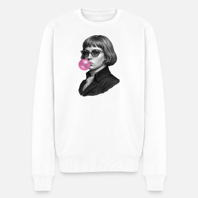 Chewing-gum Jeanne d’Arc - Pull Premium bio Homme - blanc