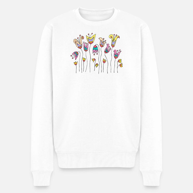Fleur - Pull Premium bio Homme - blanc