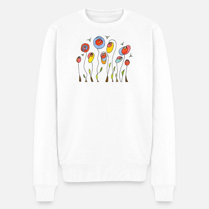 Fleur - Pull Premium bio Homme - blanc