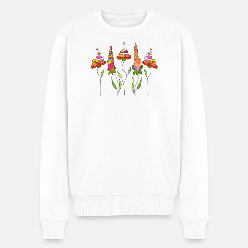 Fleur - Pull Premium bio Homme - blanc