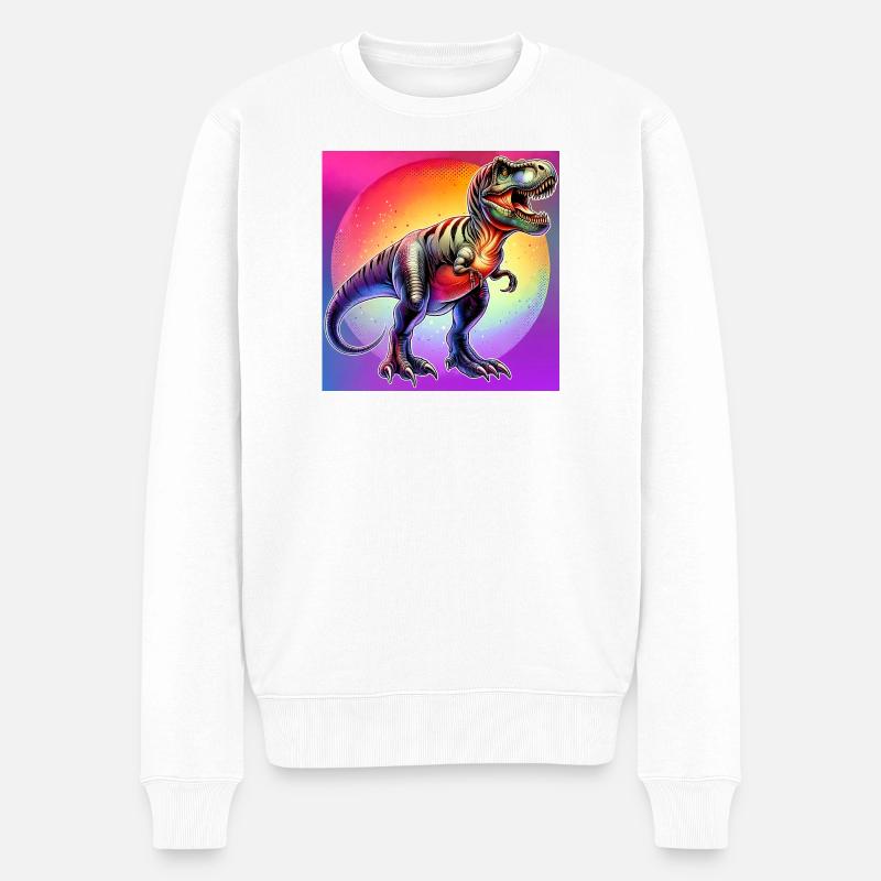 dinosaure - Pull Premium bio Homme - blanc