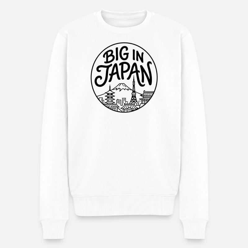 Japan - Männer Premium Bio Pullover - Weiß