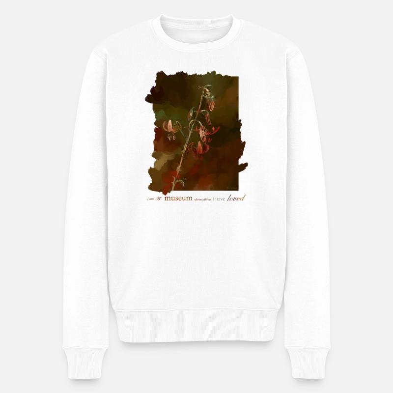 Lily - Männer Premium Bio Pullover - Weiß