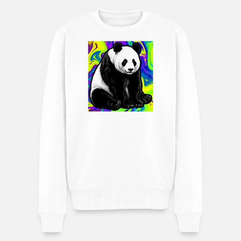 panda - Pull Premium bio Homme - blanc
