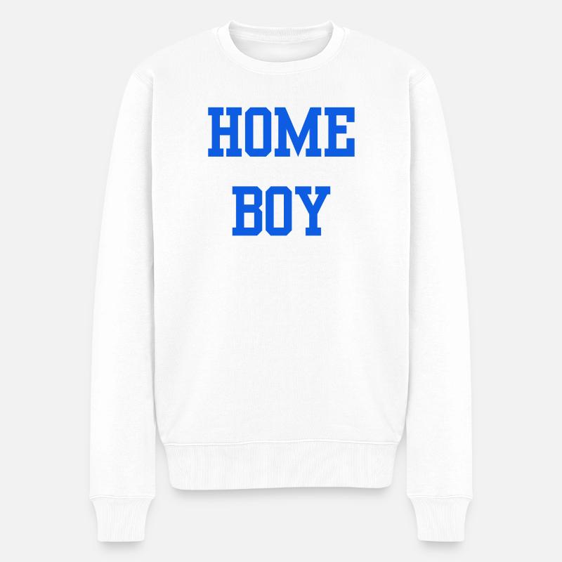 HB Home Boy Hamburg - Männer Premium Bio Pullover - Weiß