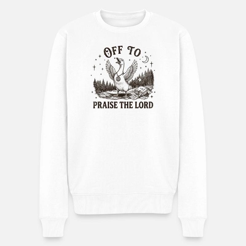 pour louer le Seigneur Christian Gans - Pull Premium bio Homme - blanc