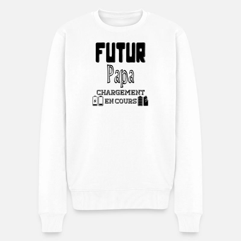 Daddy-to-be Loading In Progress - Men's Premium Organic Jumper - white