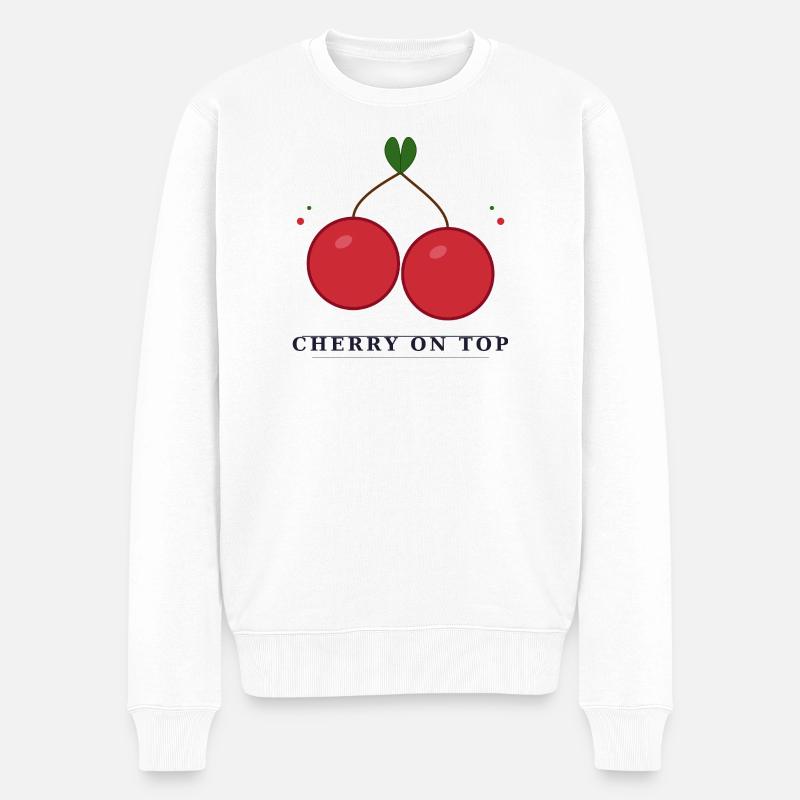 cherry on top - Männer Premium Bio Pullover - Weiß