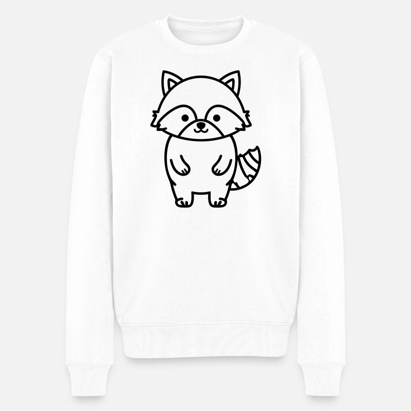 raton laveur - Pull Premium bio Homme - blanc