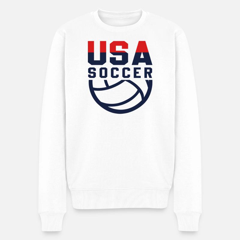 USA Soccer - Pull Premium bio Homme - blanc