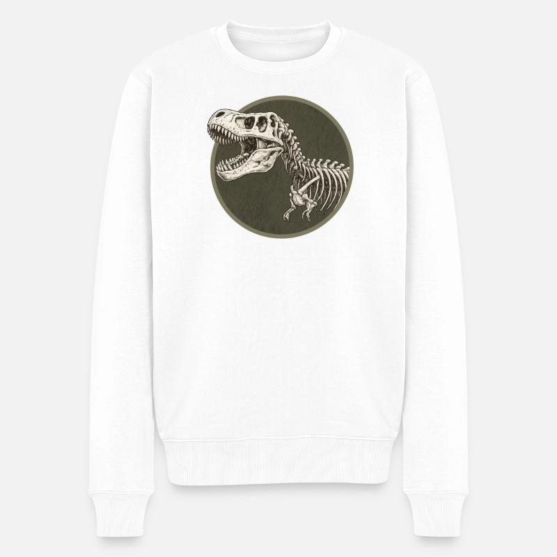 Dinosaure - Pull Premium bio Homme - blanc