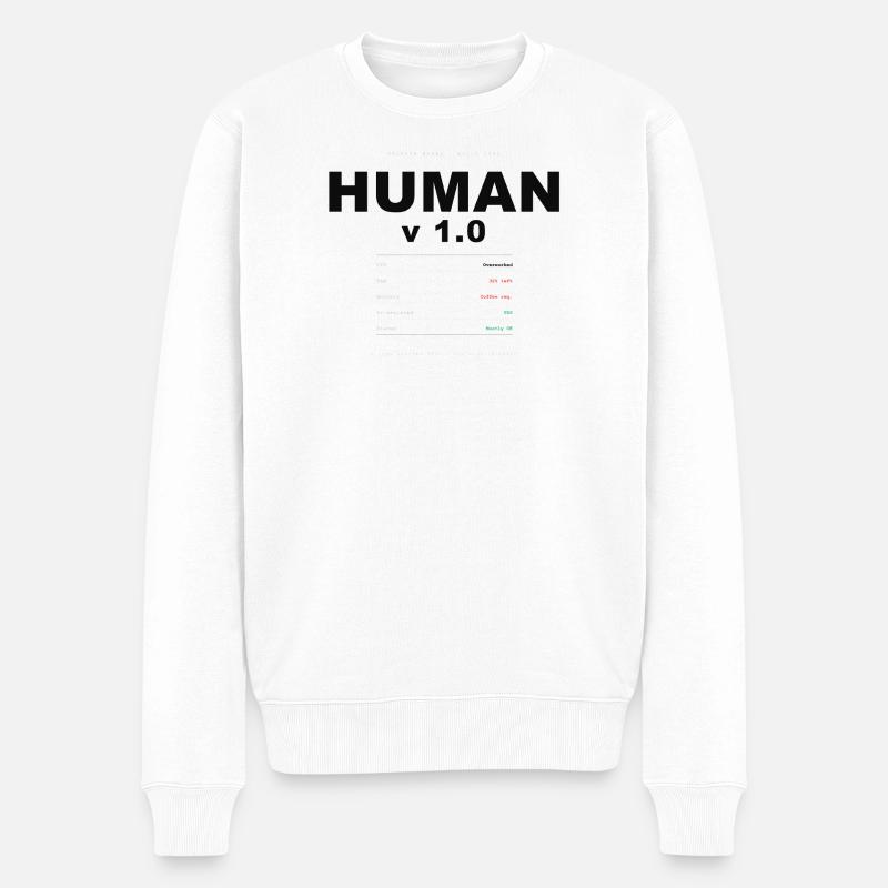 HUMAN V1.0 SPECS - Pull Premium bio Homme - blanc