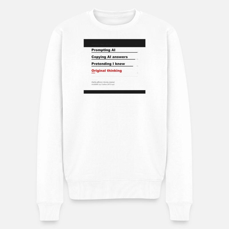 SKILLS: PROMPTING AI 99% - Pull Premium bio Homme - blanc