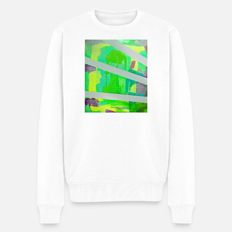 Résumé néon Kaleido - Pull Premium bio Homme - blanc