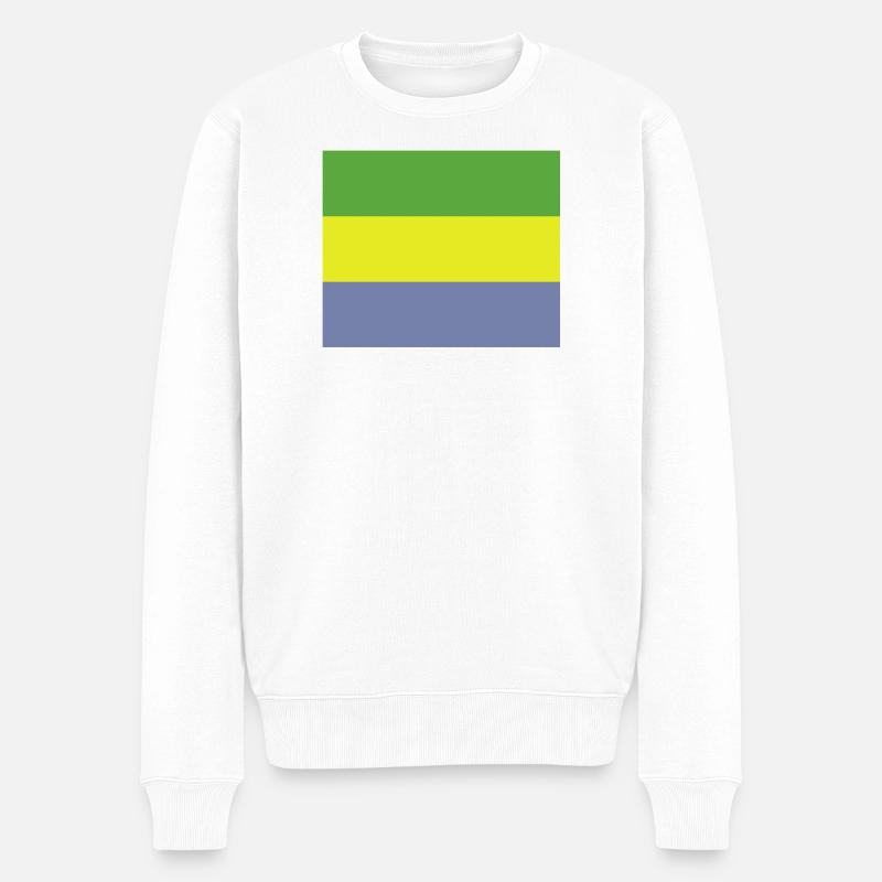 Drapeau gabonais - Pull Premium bio Homme - blanc