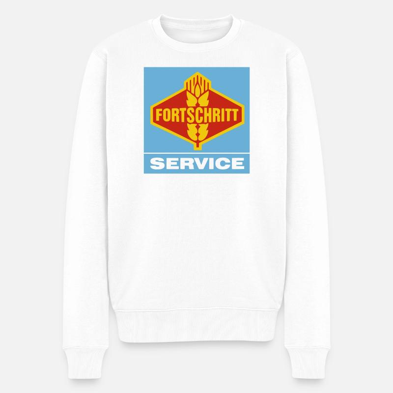 Fortschritt_DDR_Service_3 - Männer Premium Bio Pullover - Weiß