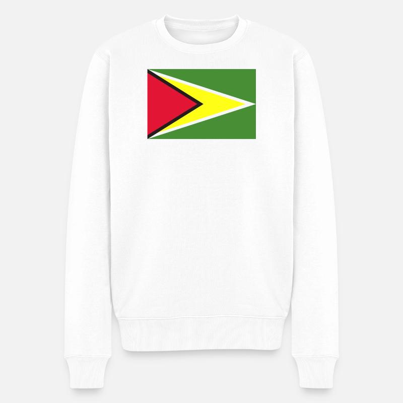 Flagge von Guyana - Männer Premium Bio Pullover - Weiß