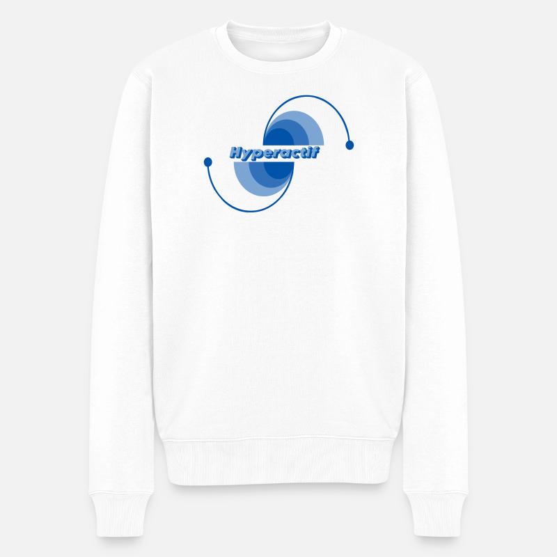 Hyperactive - Men's Premium Organic Jumper - white