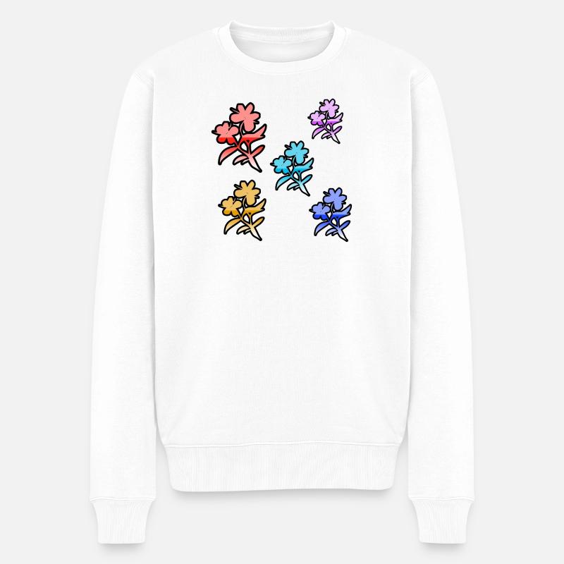 Fleur - Pull Premium bio Homme - blanc