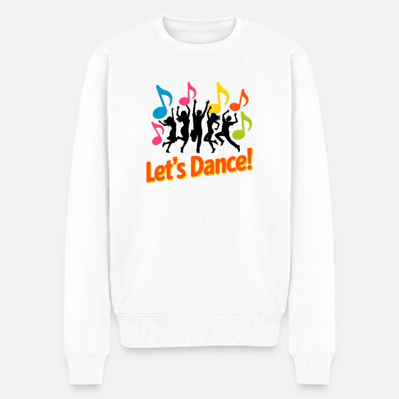 Notizen zur Neon-Tanzparty - Männer Premium Bio Pullover - Weiß
