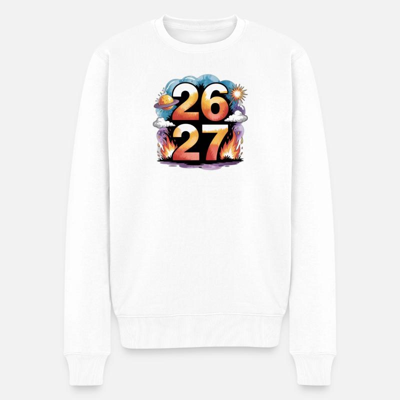 Réveillon du Nouvel An 26 / 27 - Pull Premium bio Homme - blanc