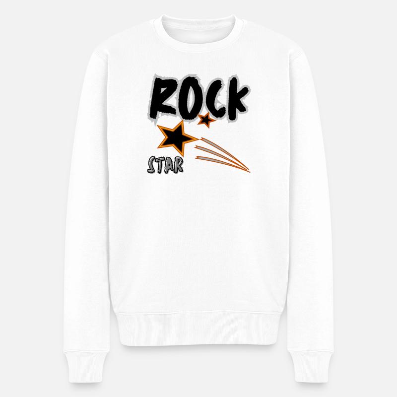 Rock Star - Pull Premium bio Homme - blanc