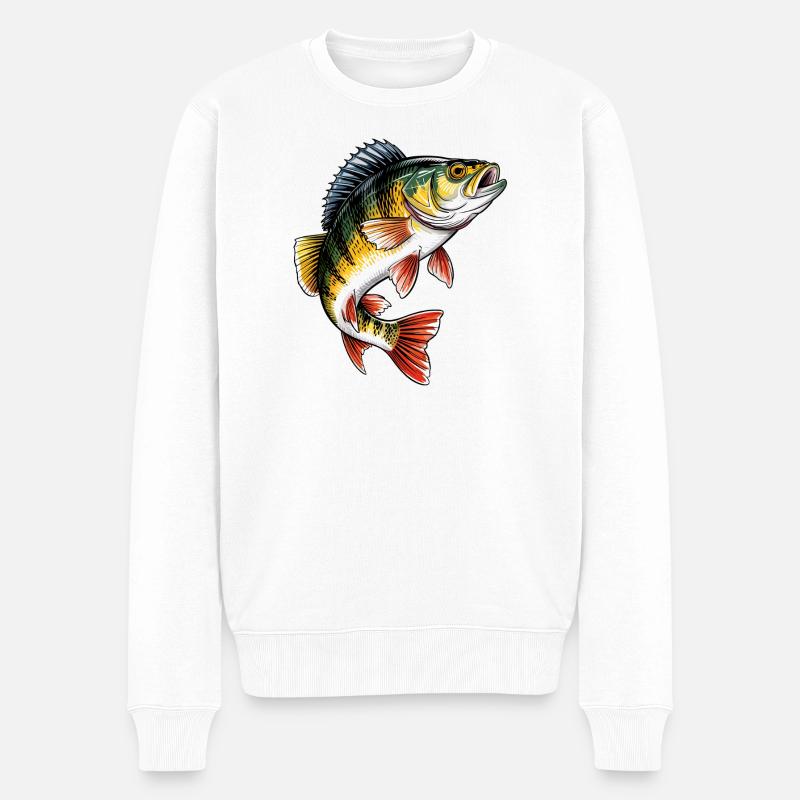 Pêche à la perche - Pull Premium bio Homme - blanc