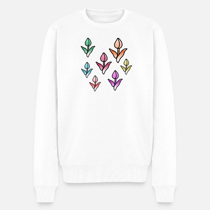Fleur - Pull Premium bio Homme - blanc